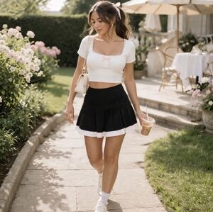 Bolle Pleated Athletic Skort S Built-In Shorts Soft Sporty Coquette Alt Girl Y2k